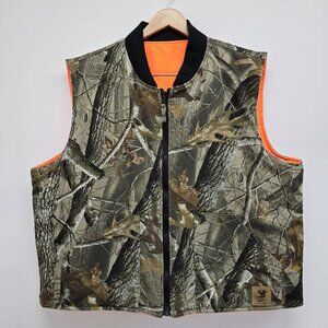 Bob Allen Reversible Realtree Camouflage Orange Vest Men Size XL Hunting Club
